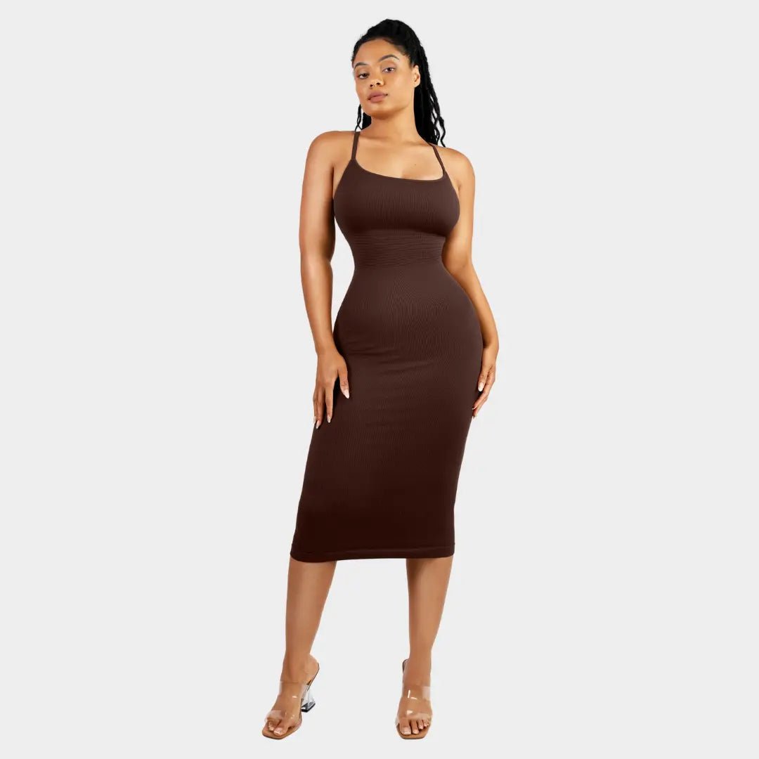 Midi Spaghetti Strap Shaping Dress